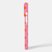 Coques Case-Mate iPhone Orange On Rose Pois Design Motif (Verso / Gauche)