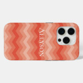 Coques Case-Mate iPhone Orange Peach Chevron (Verso (horizontal))