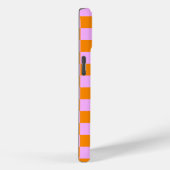Coques Case-Mate iPhone Orange + Pink Check À damiers Motif de tableau de  (Verso / Droite)