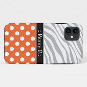 Coques Case-Mate iPhone Orange Polka Dot Faded Zebra Imprimer iPhone 5 Coq (Dos (Horizontal))