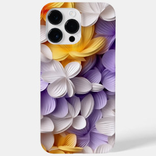 COQUE POUR POUR iPhone 14 PRO MAX ORANGE PURPLE BLANC JAUNE 3-D REGARDE CROCUS