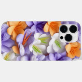 COQUES Case-Mate iPhone ORANGE PURPLE BLANC JAUNE 3-D REGARDE CROCUS (Verso (horizontal))