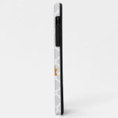 Coques Case-Mate iPhone Orange Quatrefoil Personnalisé (Dos/Gauche)