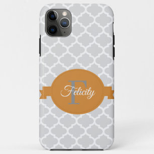 Case-Mate iPhone Case Orange Quatrefoil Personnalisé