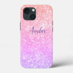 Case-Mate iPhone Case Orange Rose Pailleté Élégant Personnalisé