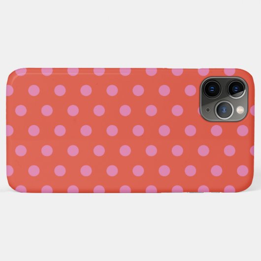 Coques Case-Mate iPhone Orange rose pois (Dos (Horizontal))
