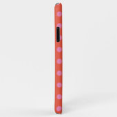 Coques Case-Mate iPhone Orange rose pois (Dos/Droite)