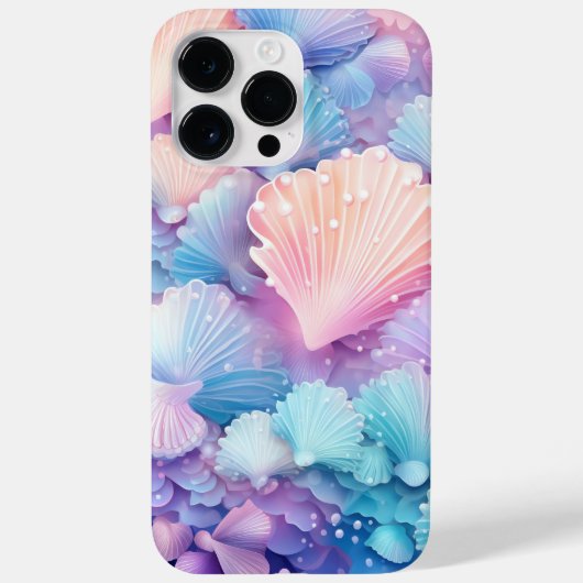 COQUES Case-Mate iPhone ORANGE ROSE PURPLE PASTEL SEASHELLS ALGUES (Verso)