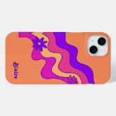 Coques Case-Mate iPhone Orange, Rose, Violet Personnalisés Rétro (Verso (horizontal))
