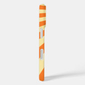 Coques Case-Mate iPhone Orange Sherbet Sunburst "Ajouter votre nom" (Verso / Droite)