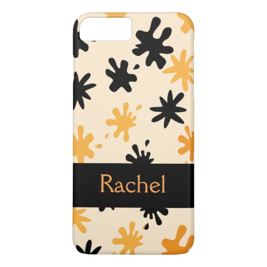 Coques Case-Mate iPhone Orange Splat Attack Iphone personnalisé 7 (Dos)