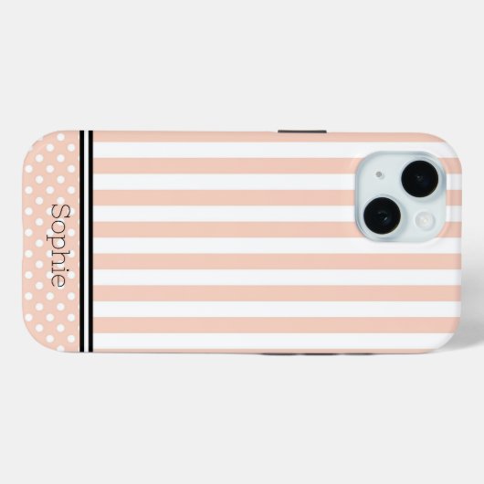Coques Case-Mate iPhone Orange Stripes & Dots Custom Samsung (Verso (horizontal))