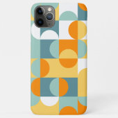 Coques Case-Mate iPhone Orange Turquoise Blue Seafoam Green Retro Art Moti (Dos)