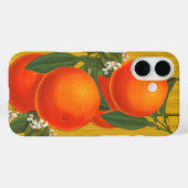Coques Case-Mate iPhone Oranges Art Fruit Rétro (Verso (horizontal))