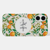 Coques Case-Mate iPhone Oranges d'été tendance Motif de fleurs d'agrumes (Verso (horizontal))