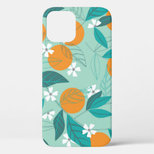 Case-Mate iPhone Case Oranges en fleurs, feuille, art vintage.