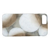 Coques Case-Mate iPhone Orbes blanches et cercles Brown (Dos (Horizontal))