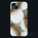 iPhone 13 Case Orbes blanches et cercles Brown<br><div class="desc">Trois cercles bruns partagent une toile avec des orbes blanches lumineuses dans cette superbe oeuvre de Jennifer Goldberger. Lumineux et amusant,  ce morceau aurait l'air génial dans votre maison. Commandez les vôtres dès aujourd'hui !</div>