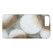 Coques Case-Mate iPhone Orbes blanches et cercles Brown (Dos (Horizontal))