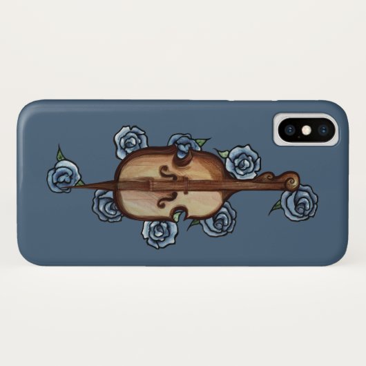 Coques Case-Mate iPhone Orchestre Rose bleu Cello (Dos (Horizontal))