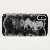 Coques Case-Mate iPhone Orchidée blanche noire peinture à fleurs tropicale (Dos (Horizontal))