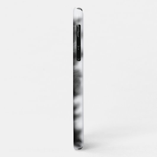 Coques Case-Mate iPhone Orchidée blanche noire peinture à fleurs tropicale (Dos/Gauche)