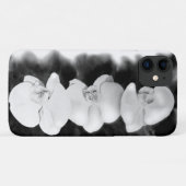 Coques Case-Mate iPhone Orchidée blanche noire peinture à fleurs tropicale (Dos (Horizontal))