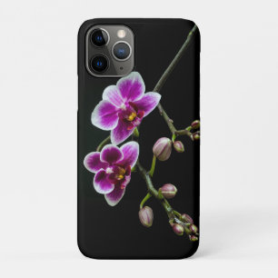 Case-Mate iPhone Case Orchidée rose blanc couleur sur noir pâle doux
