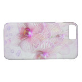 Coques Case-Mate iPhone orchidées et bulles roses (Dos (Horizontal))