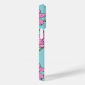 Coques Case-Mate iPhone Orchidées et chaînes, roses et bleues (Verso / Droite)
