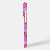 Coques Case-Mate iPhone Orchidées et chaînes, violet et rose (Verso / Gauche)