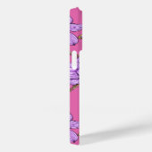 Coques Case-Mate iPhone Orchidées et chaînes, violet et rose (Verso / Droite)