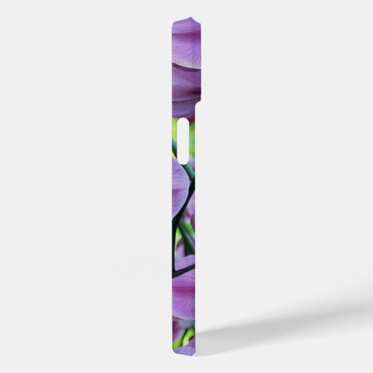 Coques Case-Mate iPhone Orchidées et vignes pourpres avec nom (Verso / Droite)