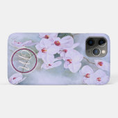Coques Case-Mate iPhone Orchidées Florales Blanches Rubis Aquarelle Throsé (Dos (Horizontal))