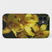 Coques Case-Mate iPhone Orchidées Jaunes Sunlit Floral (Dos (Horizontal))