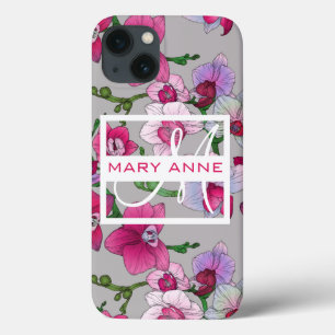 Case-Mate iPhone Case Orchidées Roses En Fleur Ajouter votre nom