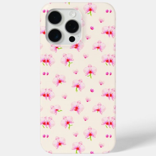 Coques Case-Mate iPhone Orchidées roses pastel (Verso)