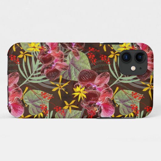 Coques Case-Mate iPhone Orchidées rouges. serviettes (Dos (Horizontal))