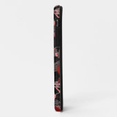 Coques Case-Mate iPhone Orchidées rouges sur noir. (Dos/Gauche)