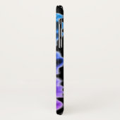 Coques Case-Mate iPhone Orchidées violettes et bleues (Dos/Gauche)