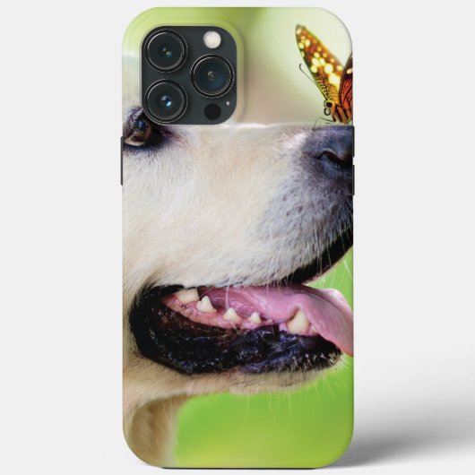 Coques Case-Mate iPhone Oreiller À Lancer Du Labrador Et Du Papillon (Verso)