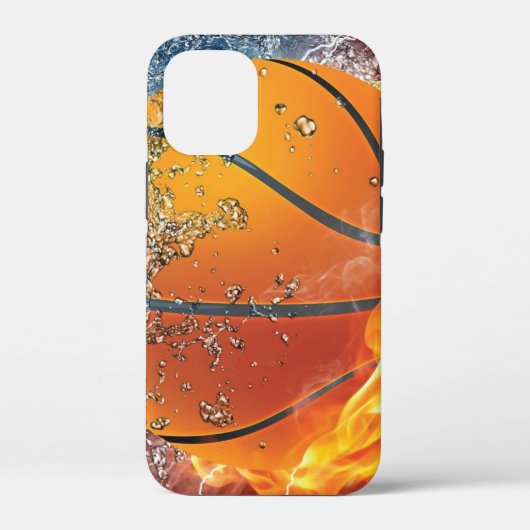 Coques Case-Mate iPhone oreiller de basketball en feu (Verso)