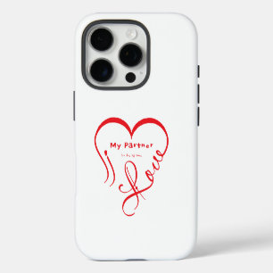 Coques iPhone 16 Pro Oreiller jeté J'aime mon partenaire - Vous êtes mo