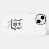 Coques Case-Mate iPhone Orgueil occidental Monogramme personnalisé (Verso (horizontal))