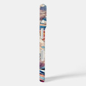 Coques Case-Mate iPhone Oriental abstrait Geisha fleurs roses vagues (Verso / Droite)