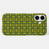 Coques Case-Mate iPhone Oriental Green Mustard Japon Rosette Cercle Patte (Verso (horizontal))