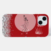 Coques Case-Mate iPhone Oriental Lune Lumineuse Hirondelles Oiseaux Zen Ar (Verso (horizontal))