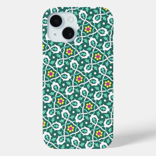 Coques Case-Mate iPhone Oriental Vert Blanc Ottoman Vin Turc Motif (Verso)