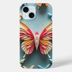 Coque Pour iPhone 15 Origami papillon