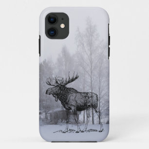 Coque iPhone 11 Orignaux d'hiver